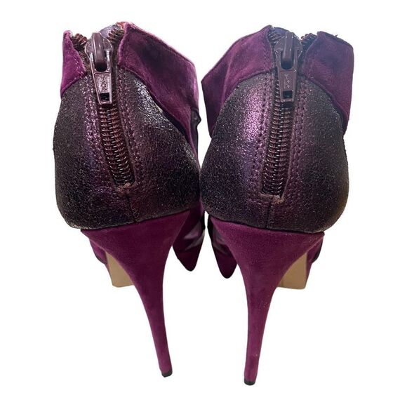 Truth or Dare by Madonna Women's Purple Glittler Platform Stiletto Heels 10 - Picture 6 of 7